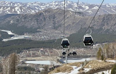 Манжерок, канатная дорога, снегоход